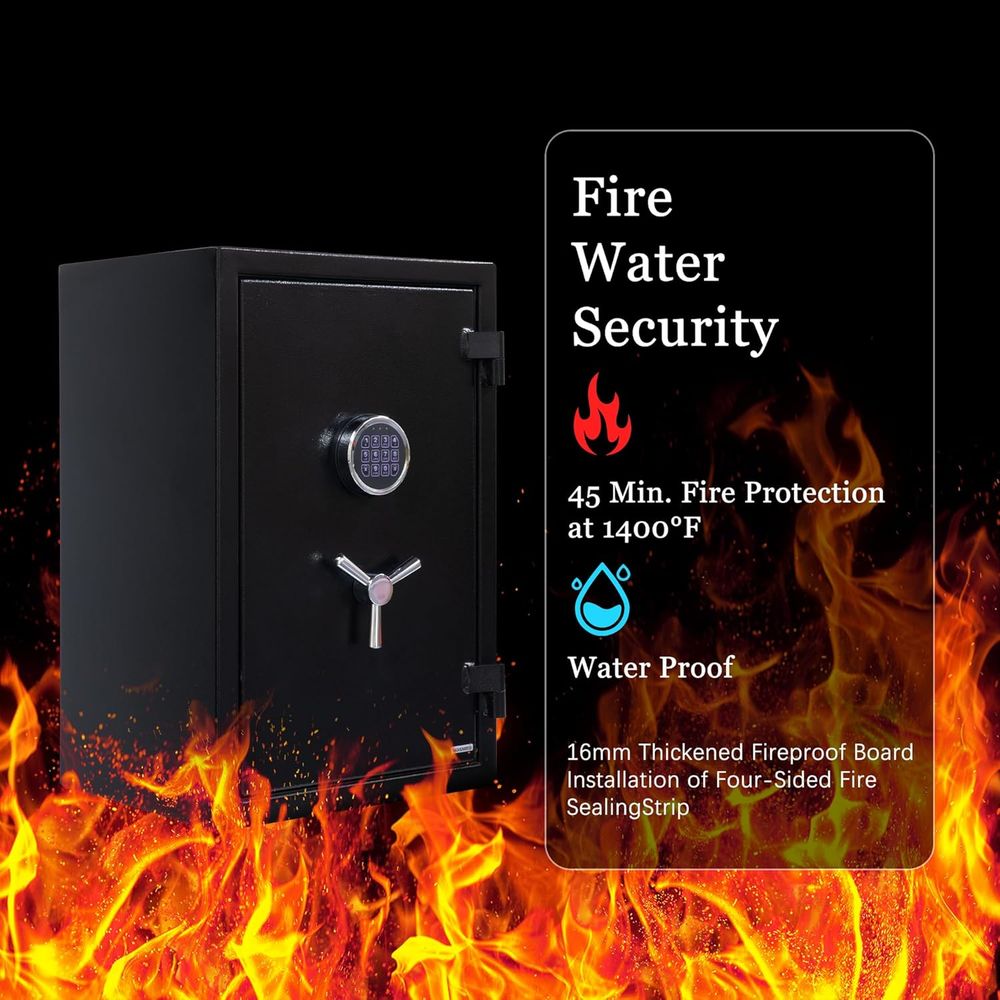 Large Handgun Safe with Digita - Fire Safe Document recension och pris