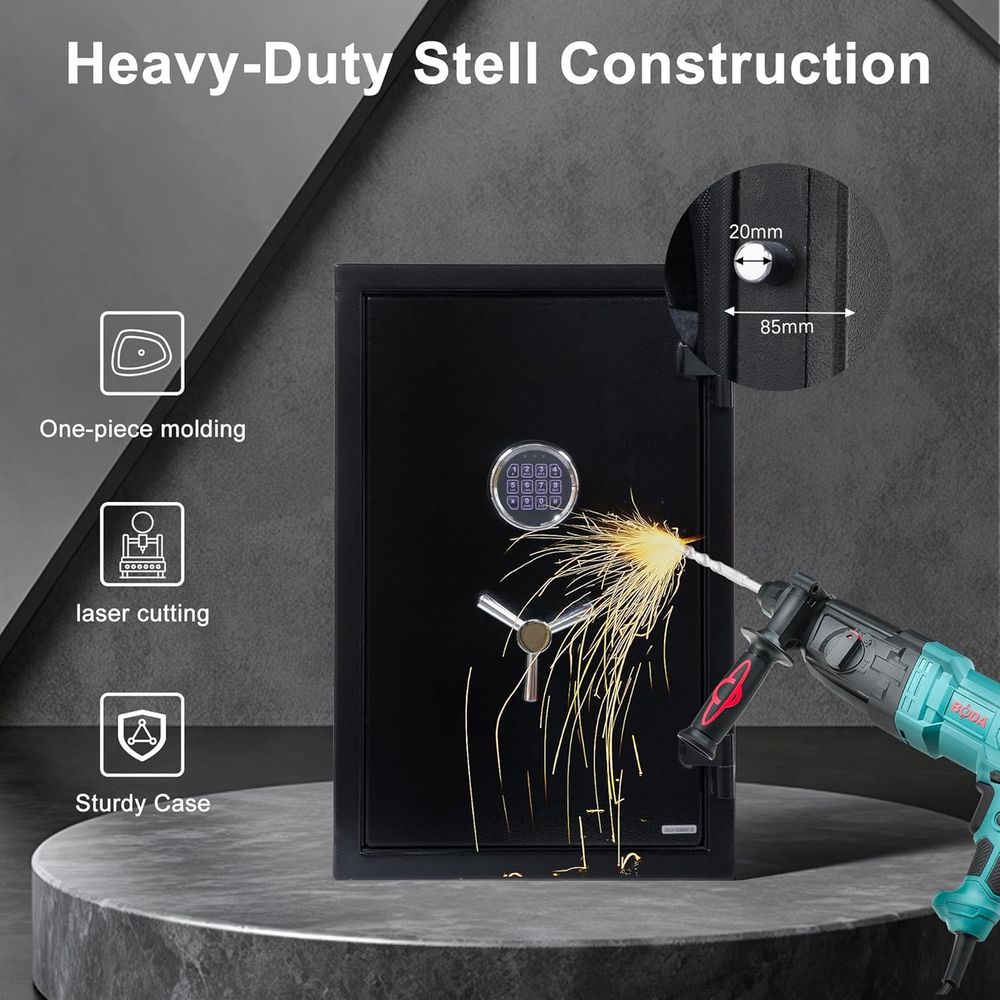 Large Handgun Safe with Digita - Fire Safe Document recension och pris