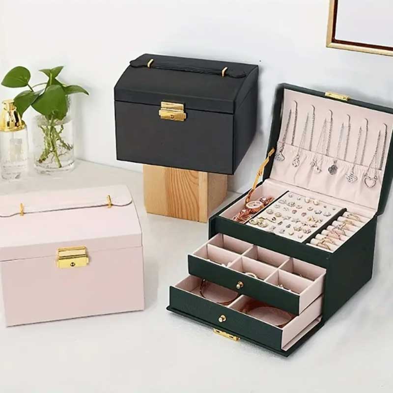 Three Drawer Handheld Jeweller - Lockbox Key Secure recension och pris