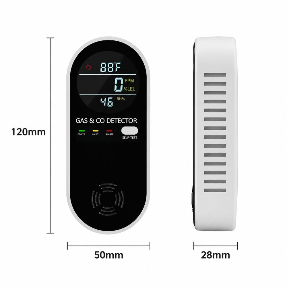 4 in 1 LED Display Gas Detecto - Co Detector Plug recension och pris