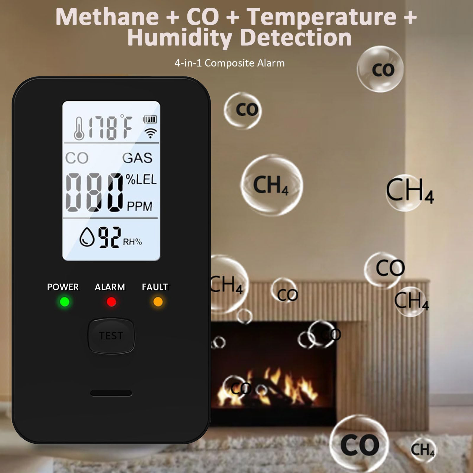 4-in-1 Gas & Carbon Monoxide D - Co Detector Plug recension och pris