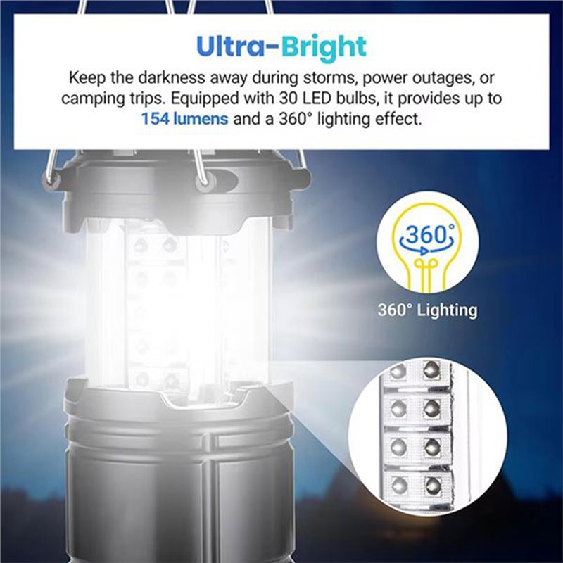 ABAE-4-Pack Solar Camping Lant - Power Outage Light recension och pris
